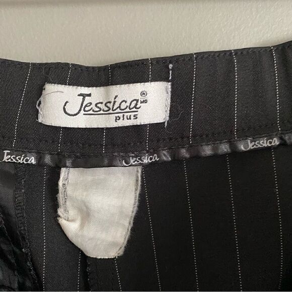 Jessica Vintage Pinstripe Trouser Dress Pants Business Casual Womens Size L - Picture 3 of 7
